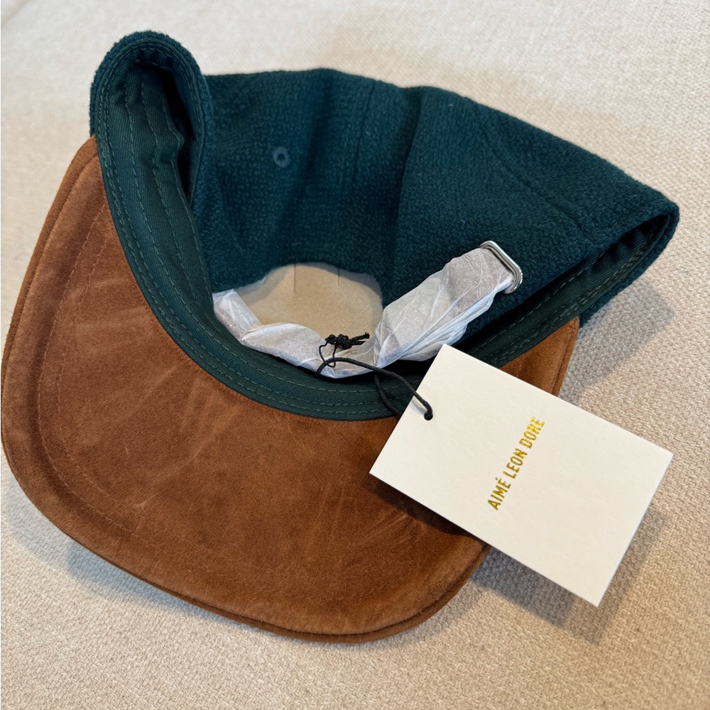 Aime Leon Dore Moleskin Suede Brim Country Hat, Pine Green/Brown, NWT - Picture 3 of 10